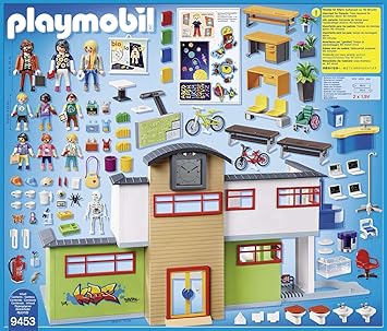 playmobil furnished school building