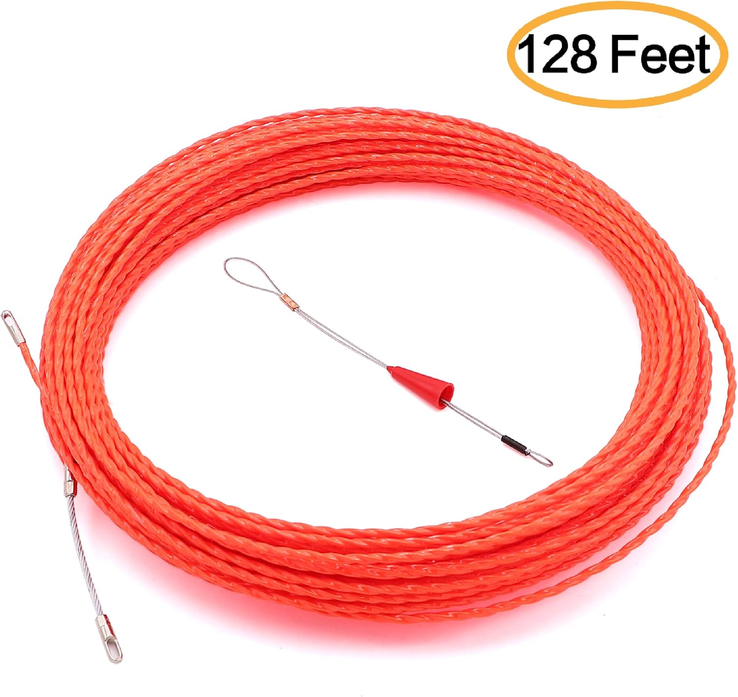 128 Feet Fish Tape Wire Puller Through Wall Wire Threader Fish plus