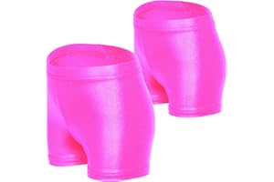 iLover Solid Color Girls' Sparkle Dance and Tumbling Athletic Gymnastics Shorts