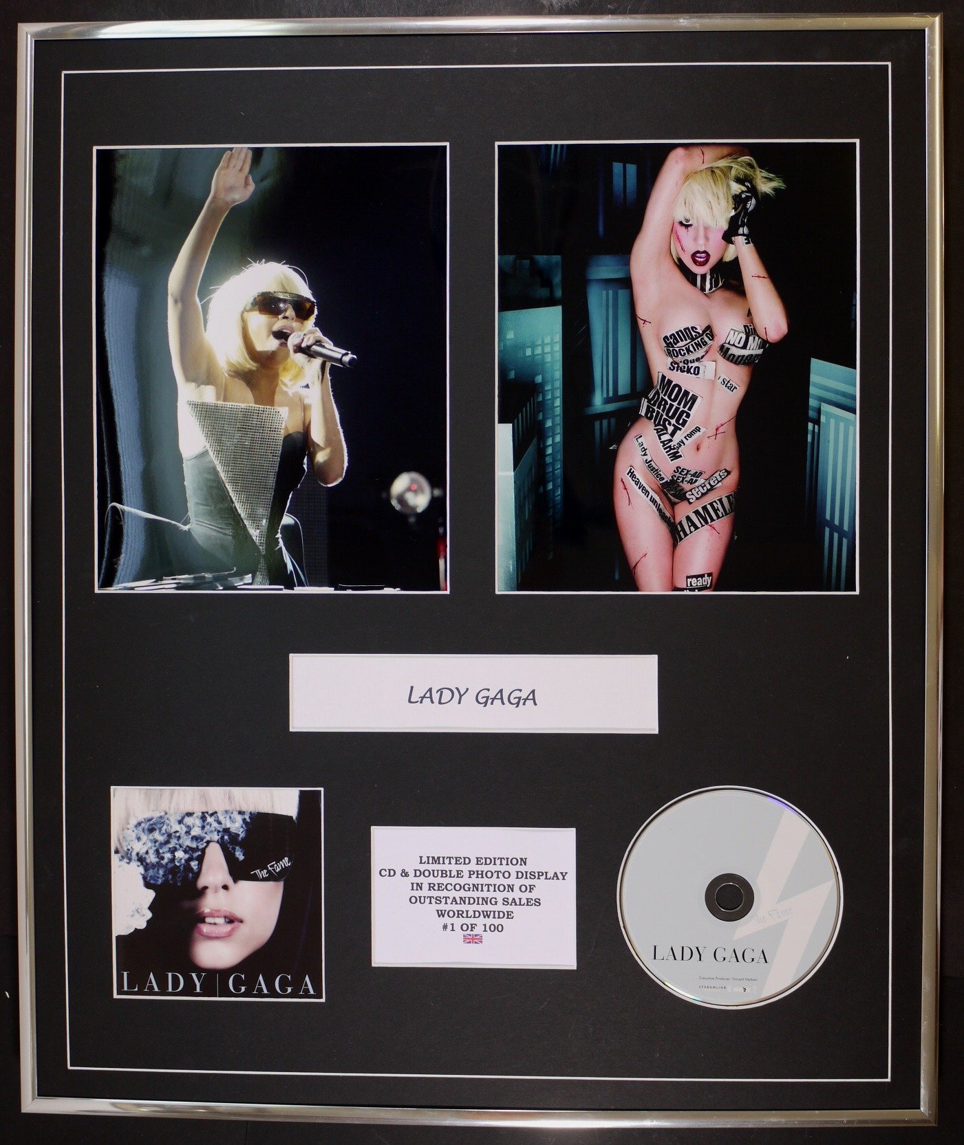 LADY GAGA/CD & DOUBLE PHOTO DISPLAY/LTD. EDITION/COA/THE FAME
