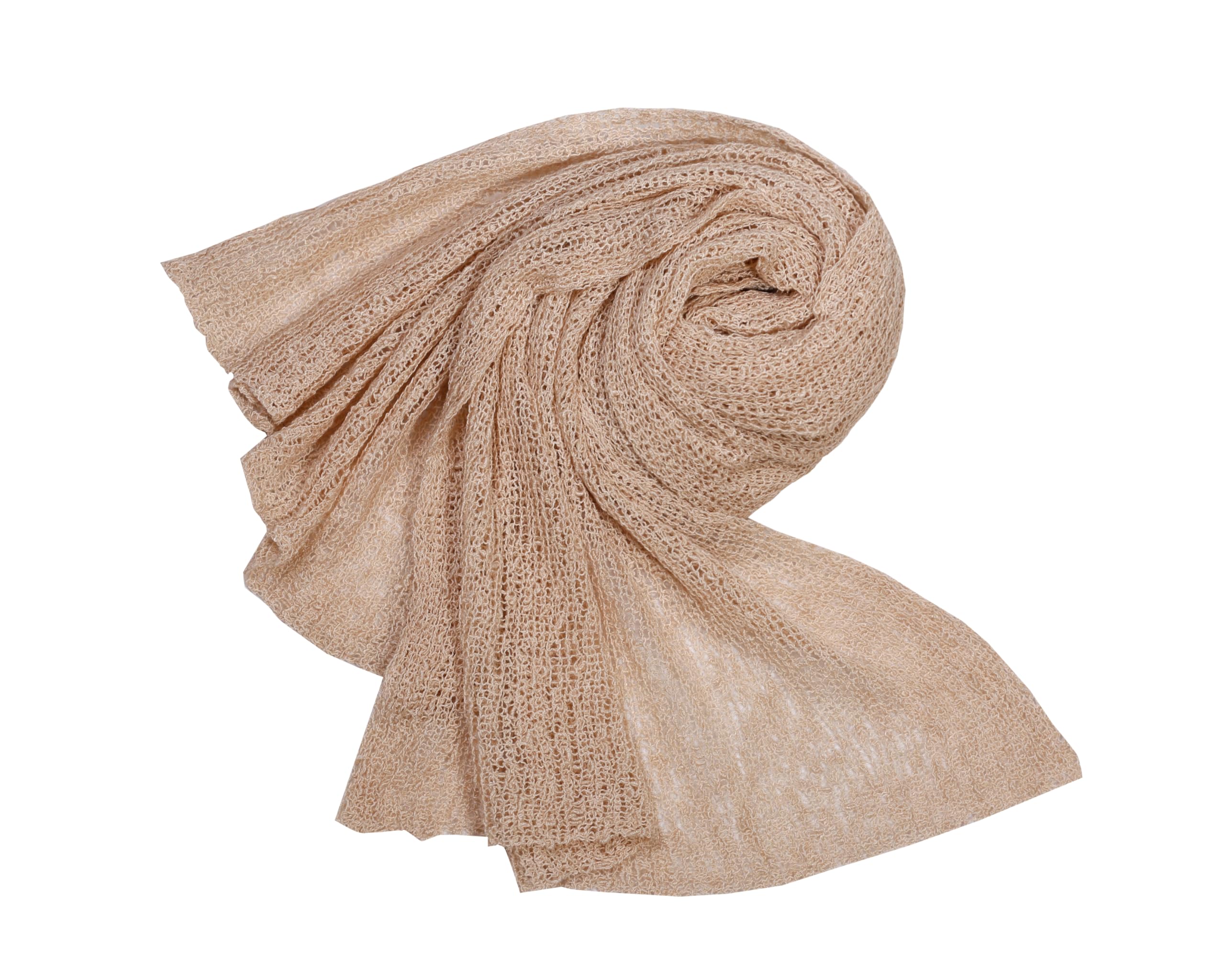 Photo 1 of Matissa Newborn Baby Photography Prop Swaddle Cheesecloth Knit Crochet Wrap 16 Colors Available (Beige)