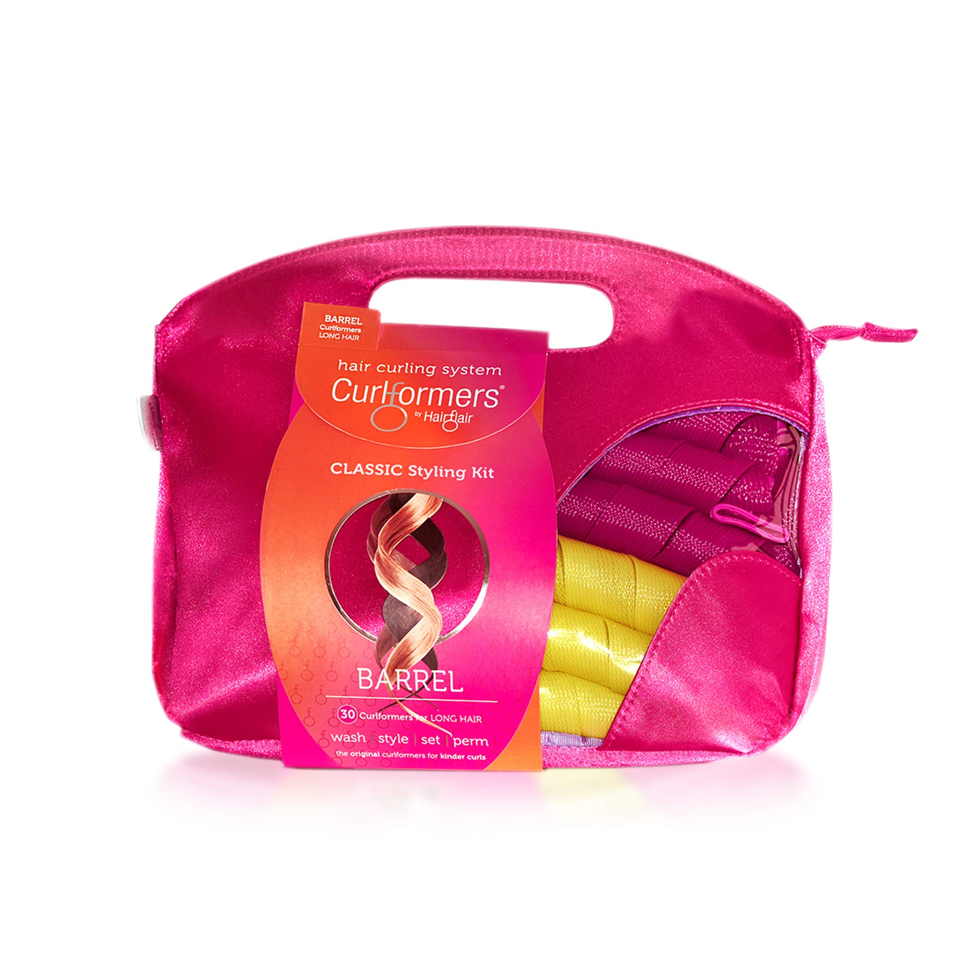 Curlformers Hair Curlers Barrel Curls Styling Kit, 30 No Heat Hair