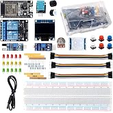MELIFE ESP32 Starter Kit with ESP-32S WiFi Bluetooth Development Board | IoT Electronics Sensor Module Kit with 0.96" OLED, DHT11, PIR, Relay, Breadboard &amp; Jumper Wires for Arduino STEM Learning