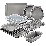 Circulon Nonstick Bakeware Set with Nonstick Bread Pan, Cookie Sheet, Baking Pans, Baking Sheet, Cake Pans and Muffin/Cupcake