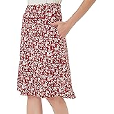 NOOYME 24" Skorts Modest for Women with Pockets Midi Knee Length Athletic Skirts