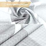 Geometric Shower Curtain 182x182cm Grey With Metal Hooks view 3
