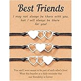 Tarsus 2/3/4/5/6 Pcs Best Friend Bracelets Bff Matching Heart Bracelet | Best Friend Friendship Gifts for Women Friends Girls Teen