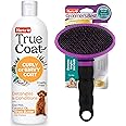 Hartz Grooming Supplies Bundle with True Coat Curly or Wavy Coat Dog Shampoo and Groomer's Best Slicker Dog Brush