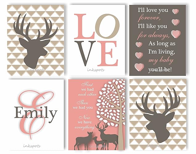 Amazon Com Woodland Nursery Art Baby Girl Nursery Art Deer Wall Art Amazon Com Woodland Nursery Art Baby Girl Nursery Art Deer Wall Art