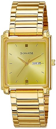 Analog Champagne Dial Mens Watch -NK7053YM05