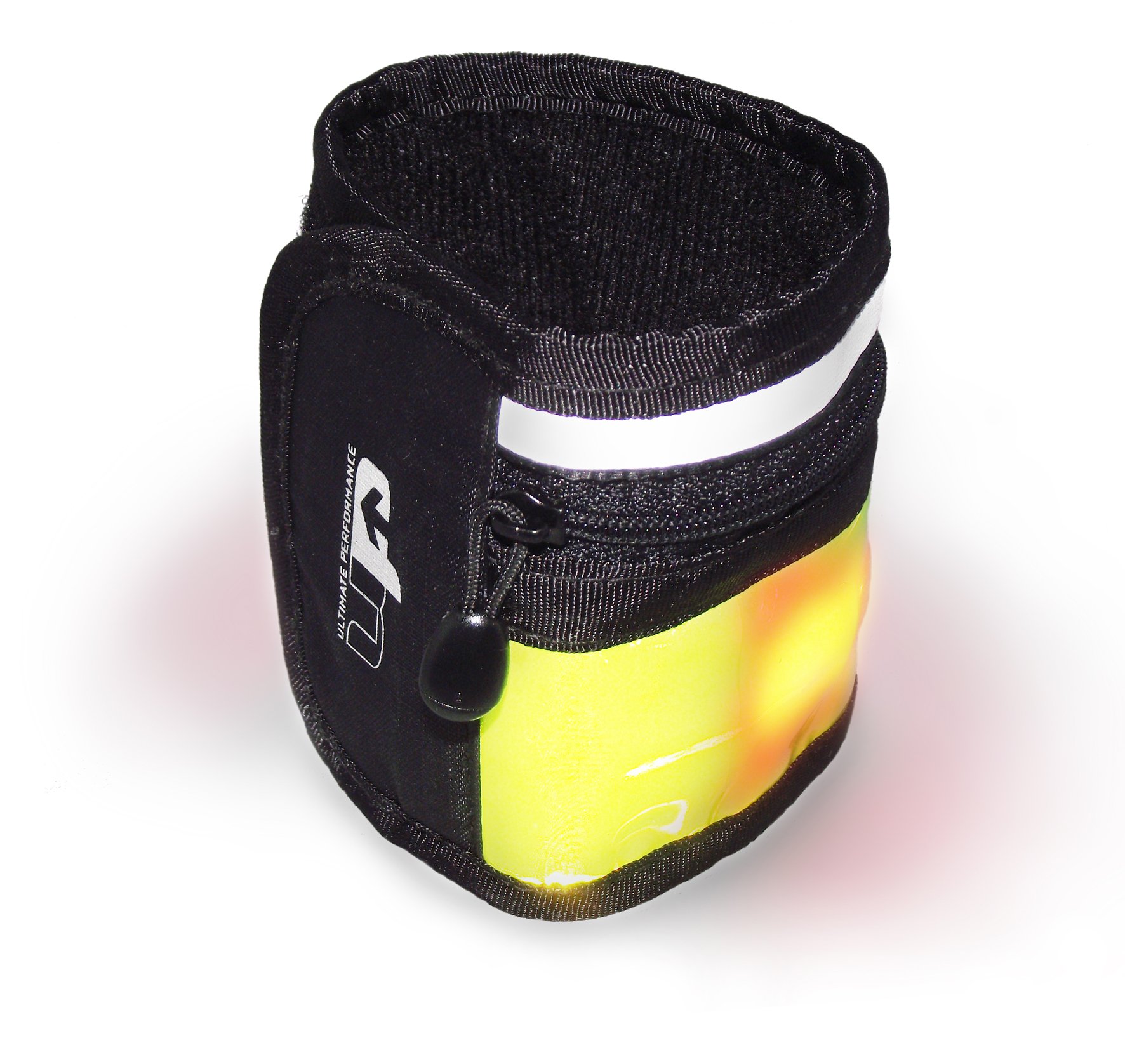 Ultimate Performance Reflective Led Wrist Pocket - Black/Fluo Yellow, One Size