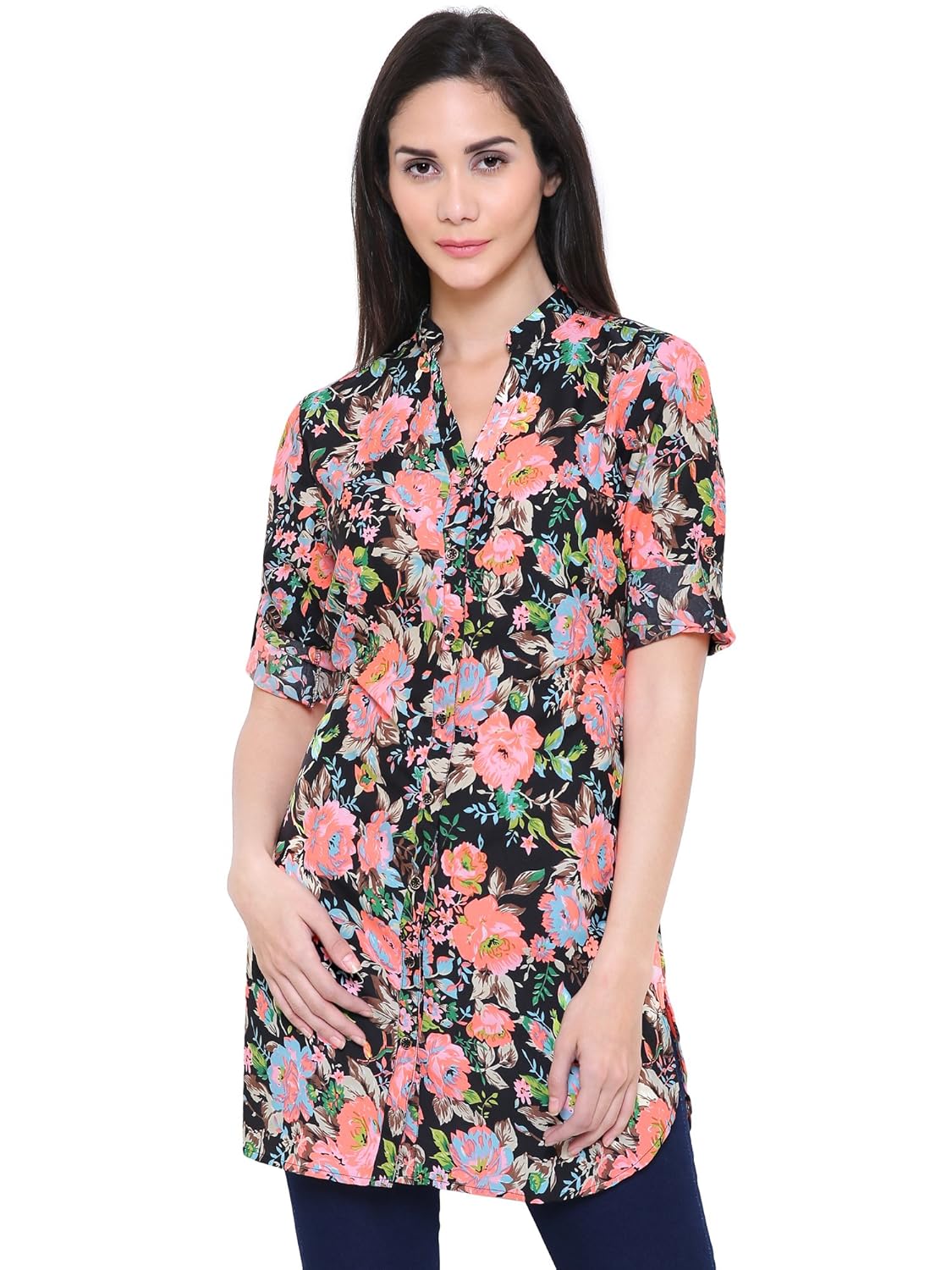 2day women trendy multicolor crepe top (pack of 1)