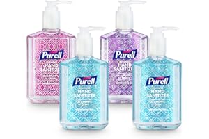 Purell Advanced Hand Sanitizer Refreshing Gel Design Series, Clean Scent,Clear, 8 Fl Oz Pump Bottle (Pack of 4), 9652-06-ECDECO