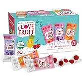 YOU LOVE FRUIT Fruit Snacks Variety Pack 30ct - Strawberry, Grape, Mango | 100% natural, non-GMO, gluten-free, vegan, low carb and low fat. Great snack for kids, college students, teachers, offices