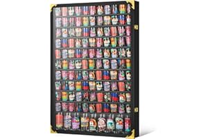 GYAOZII 144 Shot Glasses Display Case Spuer Large Capacity Shot Glass Holder with HD Acrylic Front 98% UV Protection Solid Wooden Wall Mounted Cabinet for Collection