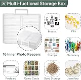 Zuvo Photo Storage Box 16 Cases Removable Dividers for 6x4 Photos view 6