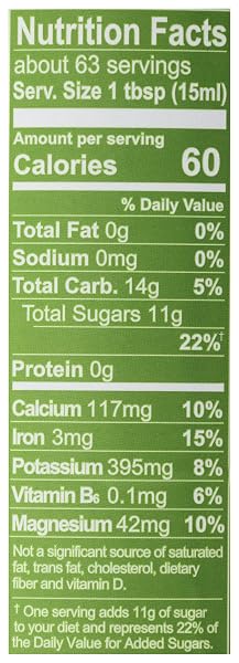 WHOLESOME FT ORGANIC MOLASSES 32OZ BOTTLE, 1-PACK