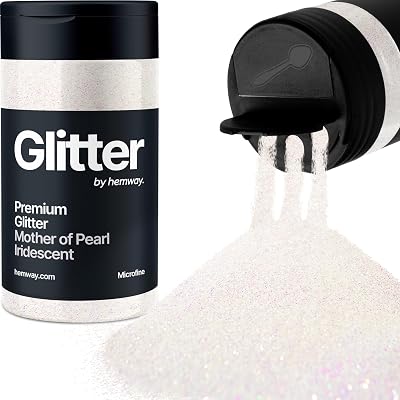 Hemway Mother of Pearl Iridescent Glitter 130g Microfine Shaker