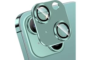 QHOHQ 3 Pack Camera Lens Protector for iPhone 15 6.1" / iPhone 15 Plus 6.7", Zinc Alloy One Piece Camera Cover, [Updated Version], Full Coverage Protection, Ultra HD, Shatterproof - Lime Green