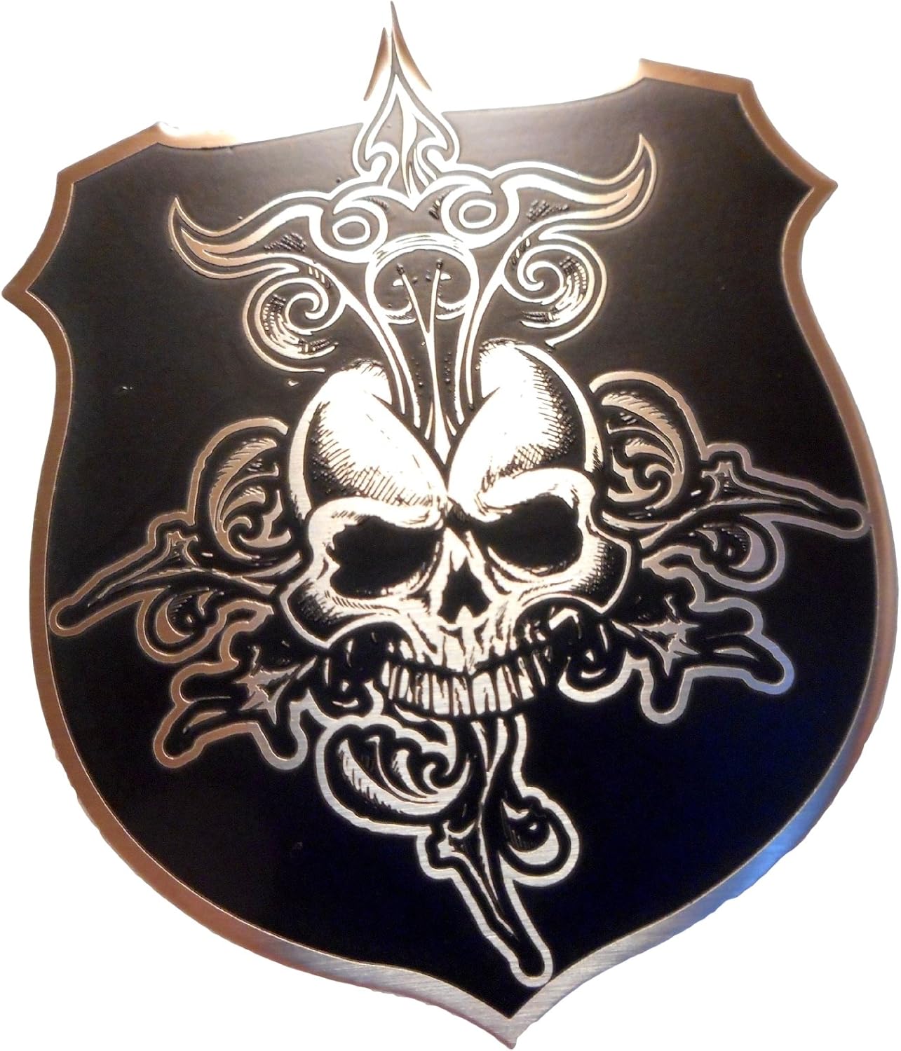 Amazon 目立つボディー 金属製 ステッカー ドクロ 黒 車 バイク 車 バイク