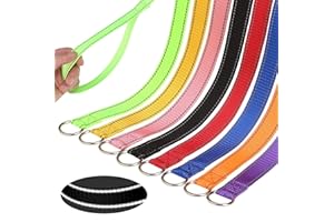 HOMIMP Reflective Slip Lead - 8 Pack 6 Ft No Pull Dog Leash for Small to Large Dogs, Heavy Duty Width 1In