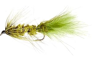 Flies Direct Wooly Bugger Olive Assortment 1 Dozen Trout Fishing Flies, Pack of 12