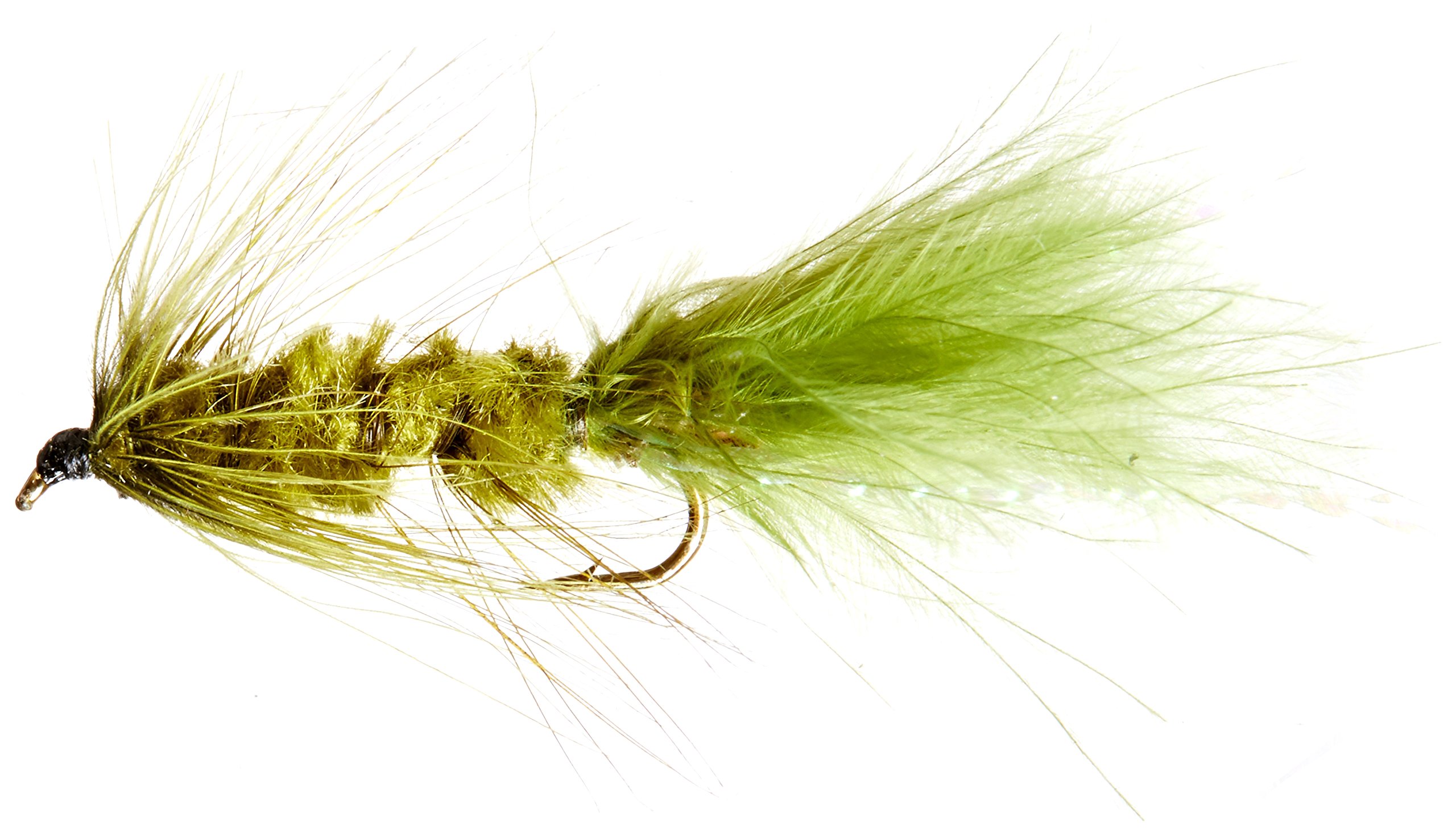 Flies Direct Wooly Bugger Olive Assortment 1 Dozen Trout Fishing Flies, Pack of 12