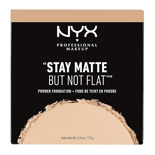 NYX PROFESSIONAL MAKEUP STAY MATTE BUT NOT FLAT POWDER FOUNDATION, MEDIUM BEIGE