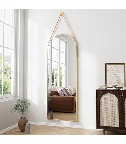 Amazon.com: ZMYCZ Full Length Mirror, Arched Wall Mounted Mirror