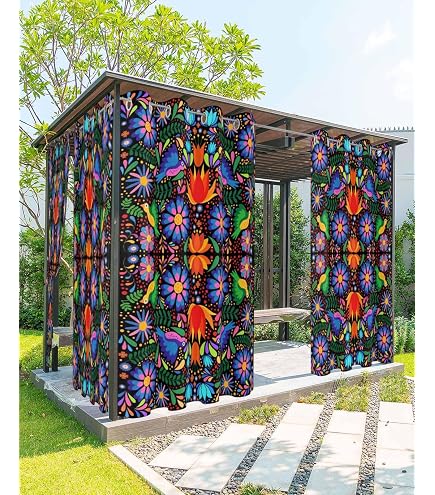 Amazon.com: EZON-CH Outdoor Curtain for Patio Waterproof, Colorful