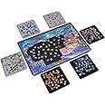 LAVIEVERT Jigsaw Puzzle Board with 6 Sorting Trays, Lightweight Portable Felt Puzzle Mat Puzzle Storage Puzzle Saver for Up to 1000 Pieces - Black