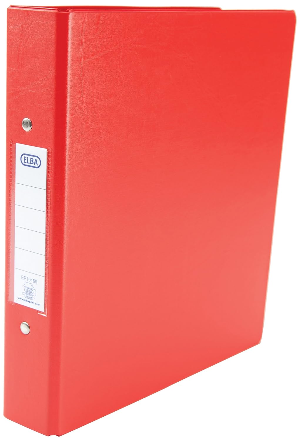 Elba A5 Heavyweight Plastic Ring Binder, 25 mm Capacity, Red, Pack of