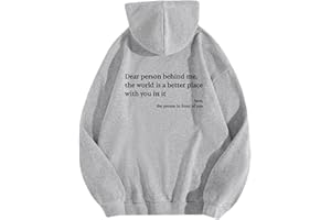FCYOSO Dear Person Behind Me Hoodie for Men and Women Personalized Sweatshirt with Words on Back