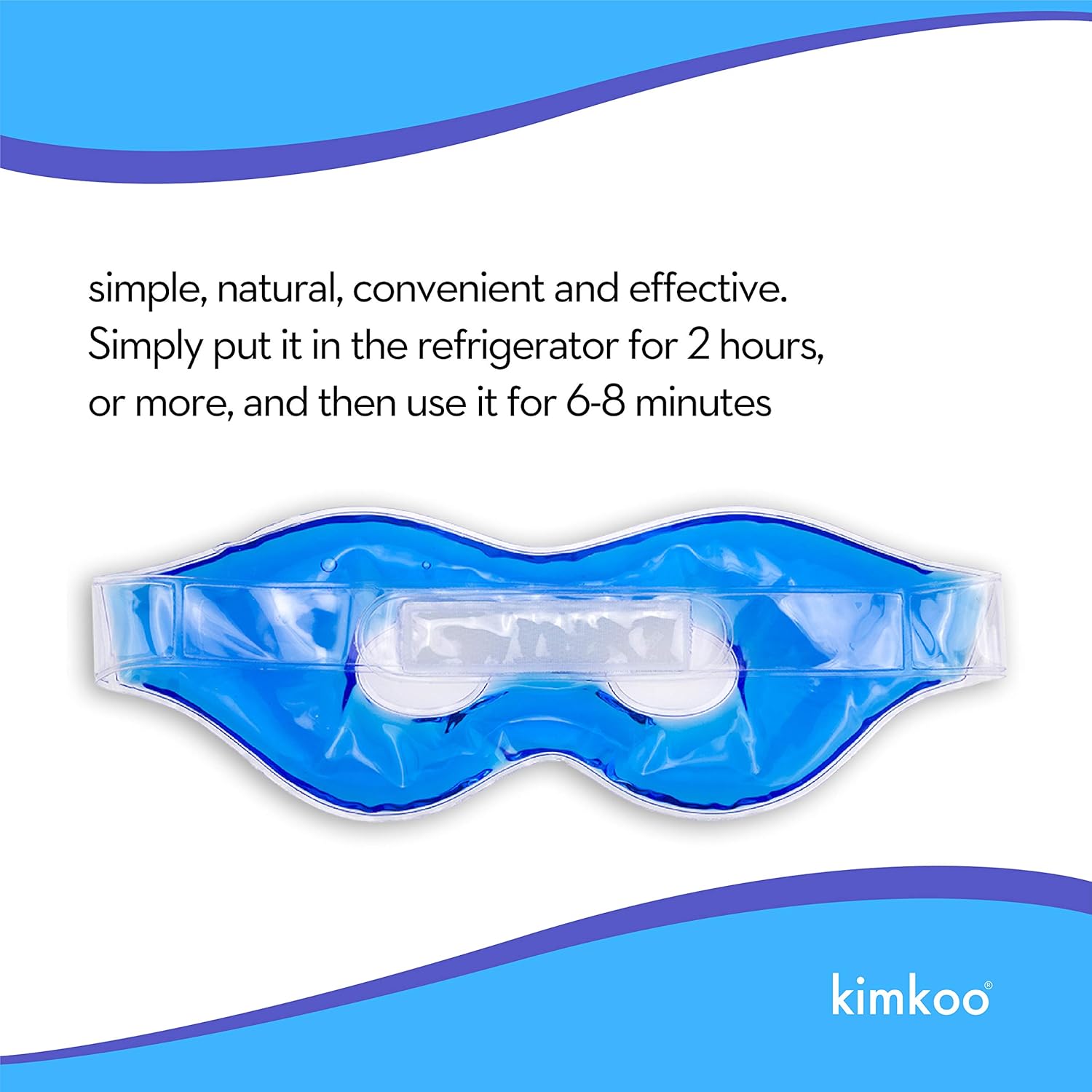 Kimkoo Gel Eye Mask Cold Pads&Cool Compress for Puffy Eyes and Dry Eye,Cooling Eye Ice Masks Gel: Health & Personal Care