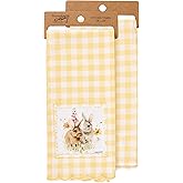 Primitives by Kathy Flower Bunnies Kitchen Towel