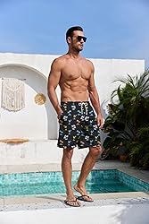 Lzzidou Men's Swim Trunks Mesh Lining Bathing Suit