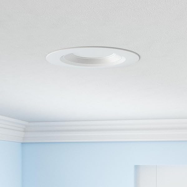 12 PACK 5/6 INCH 5CCT LED RECESSED LIGHTING RETROFIT, 2700K/3000K/4000K/5000K/6500K SELECTABLE, DIMMABLE CAN LIGHTS WITH BAFFLE TRIM, 12W=150W, HIGH BRIGHTNESS 1000LM, IC& WET RATED, ETL&FCC CERTIFIED