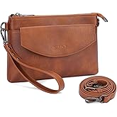 APHISON RFID Wristlet Wallets Clutch Purses For Women, Cell Phone Wallet Purse Shoulder Crossbody Bag with Card Holder