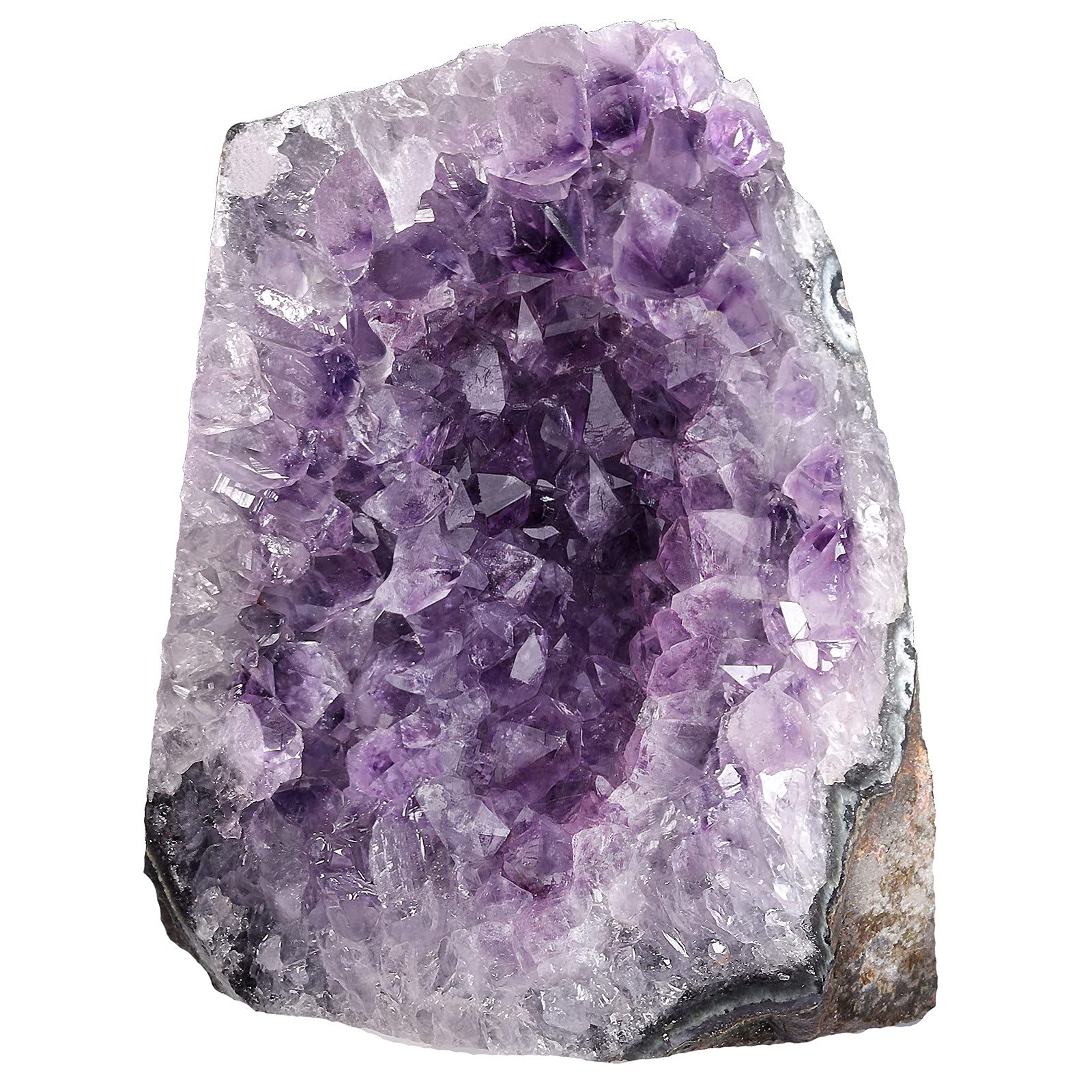 Nupuyai Natural Amethyst Crystal Quartz Cluster, Mineral Geode Druzy Specimen Stone for Reiki Healing Home Decoration (700-800g)