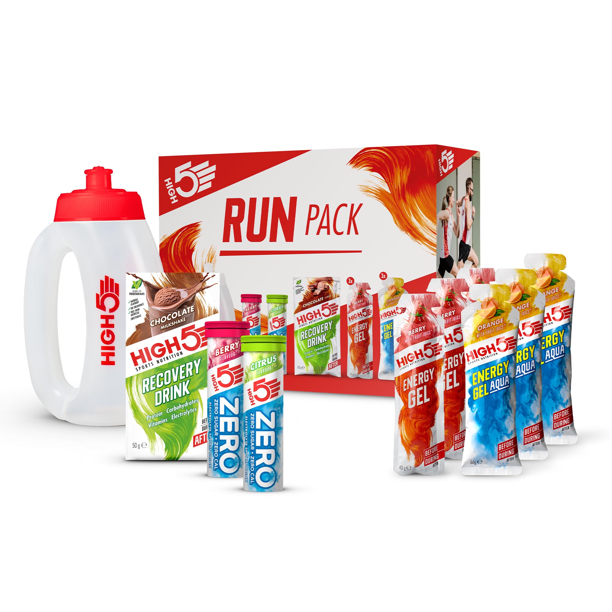 HIGH5 Run Pack Containing Running Energy, Hydration & Recovery Products