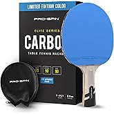 PRO SPIN Ping Pong Paddle - Limited Edition Colour | Premium Table Tennis Racket with Carbon Fibre | Elite Series 7-Ply Blade