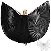 MUNAFIE Belly Dance Isis Wings with Sticks for Adult Belly Dance Costume Angel Wings for Halloween Carnival Performance