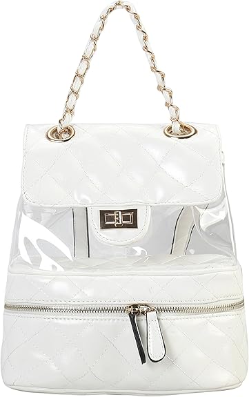 clear quilted bag