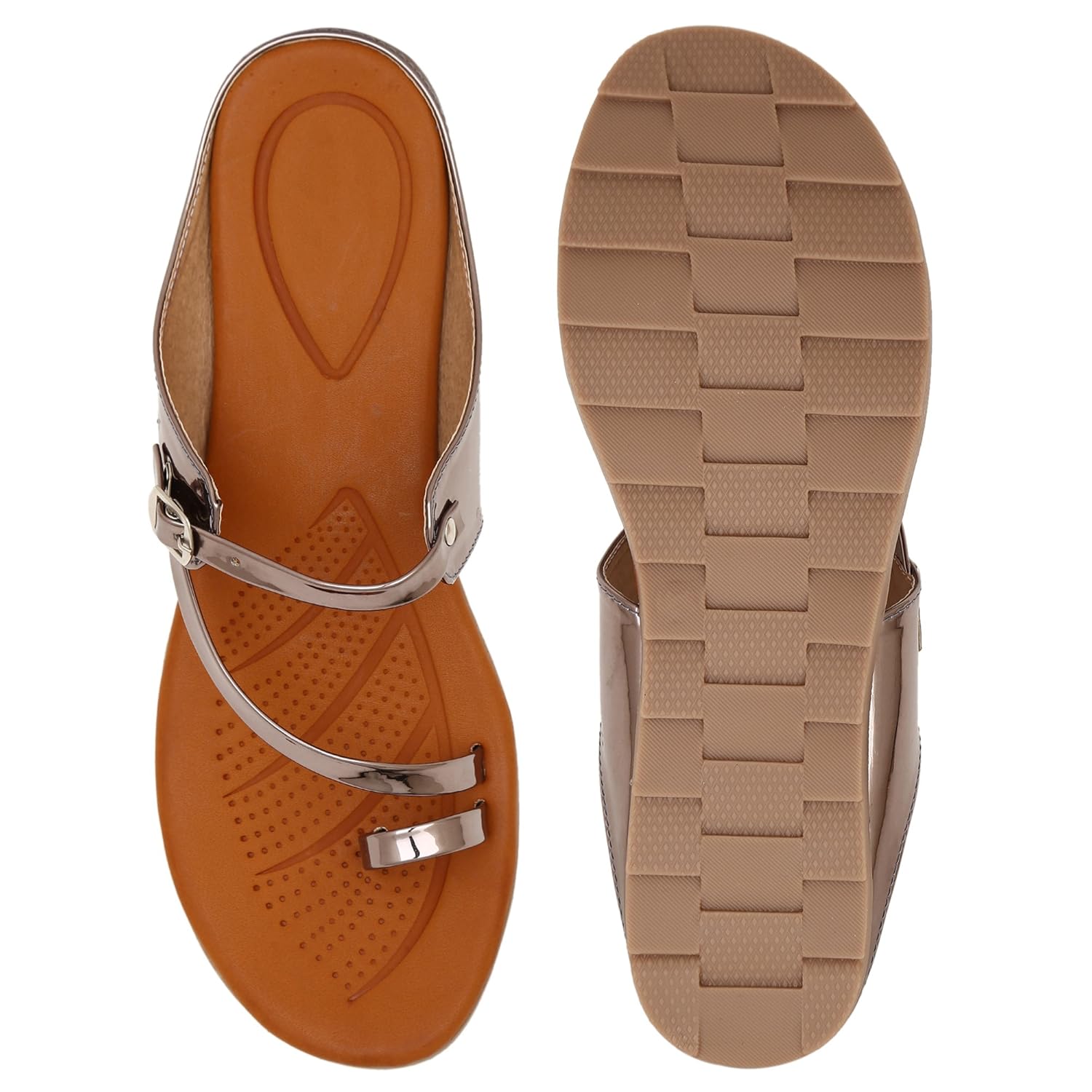 ts nanda women's synthetic leather slip on flats