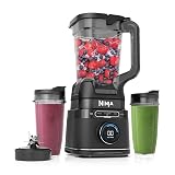Ninja Blender & Food Processor All-in-One | For-Smoothies, Food and More | Kitchen Countertop | Includes 72 oz. Pitcher & (2) 24 oz. To-Go Cups with Lids | 1800 Watt | Black | TB301