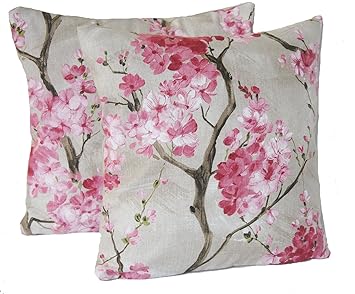 Rose Housse De Coussin Décorative Design Tissu Motif Fleurs