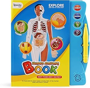 Boxiki kids Human Body Book | Human Anatomy for Kids | Activity Books for Kids Ages 3 and Older | Science Books for Kids | Kids Educational Toys | Baby Learning Toys