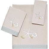 Avanti Linens - Bathroom Towel Set, 100% Soft and Absorbent Cotton Hand, Fingertip & Bath Towel, Coastal-Inspired Home Decor, Set of 3 (Seaglass)