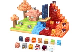 JAUNIQ Magnetic Blocks Magnetic Tiles Building Toys Construction Toys STEM Sensory Construction Toys for 3 4 5 6 7 8 Year Old Boys & Girls, Creative Kids Games Kids Toy