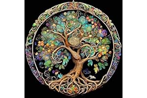 KINPLUB 5D Diamond Painting Kits for Adults, Tree of Life Diamond Art Kits for Beginners, DIY Full Drill Paint with Round Diamond Dots, Home Wall Decor 12 x 12 Inch